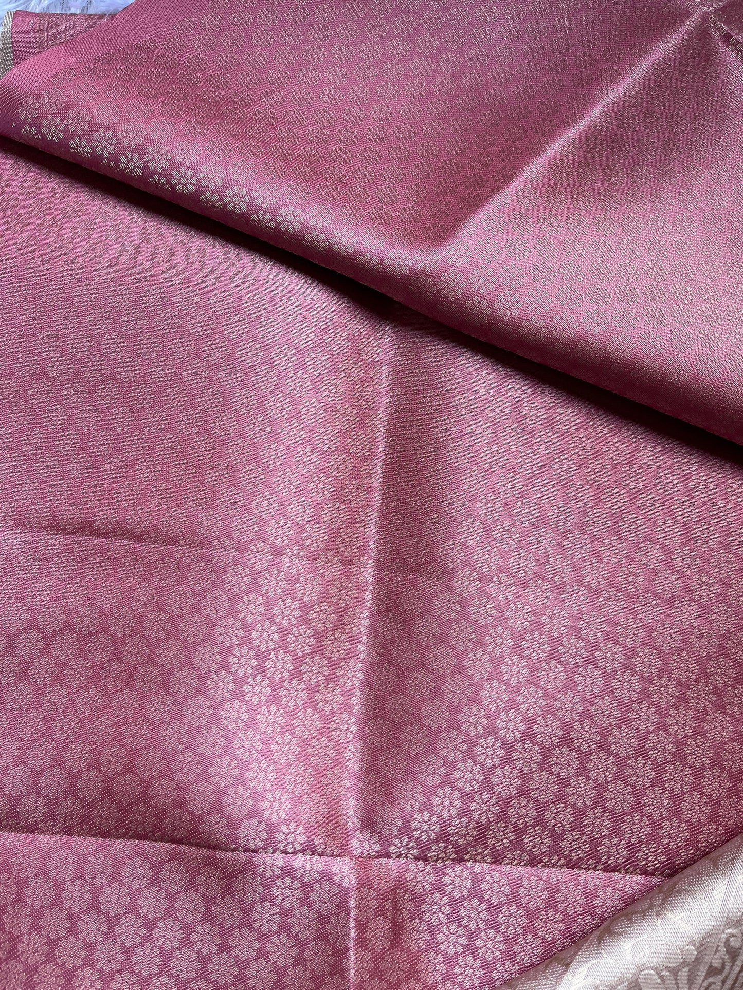 Rust Pink Floral Digital Print Saree